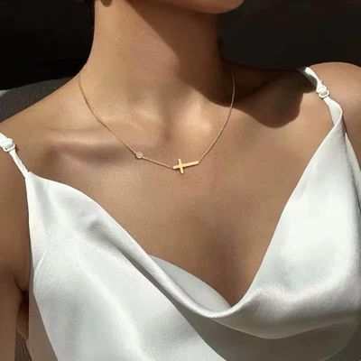 18K Gold Plated cross necklace